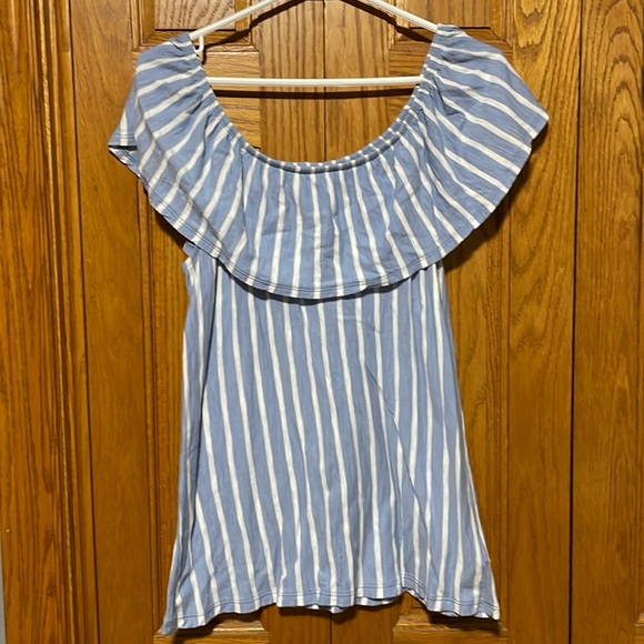 like new Old Navy Striped Drop Shoulder Top - Picture 1 of 3